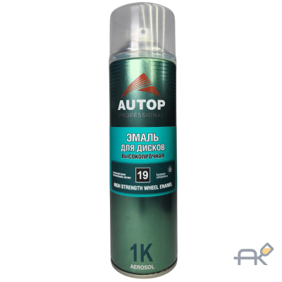 Аэрозоль AUTOP (N19) Эмаль акриловая универсальная высокоукрывистая серебристая для дисков 650мл